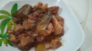 Binagoongang Baboy wTalong ni jennie mirandahome made Panlasang pinoy recipe [upl. by Ailito343]