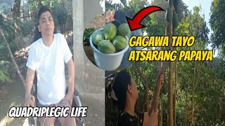 GAGAWA TAYO NG ATSARANG PAPAYA  QUADRIPLEGIC LIFE [upl. by Ijies62]