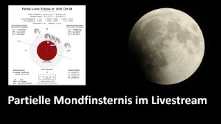 Partielle Mondfinsternis  Livestream  Eclipse of the Moon [upl. by Elleniad]