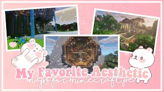 my favorite maps for minecraft pe ☁️🌸🦋 best aesthetic mcpe [upl. by Mongeau71]