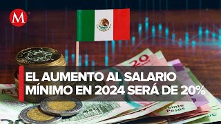 ¡Aumento a salario mínimo 2024 AMLO da a conocer de cuánto será el incremento [upl. by Genna452]