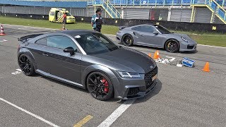 Audi TT RS Plus vs Porsche 991 Turbo S [upl. by Nahtanhoj852]