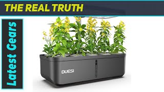 DUESI Upgrade 12 Pods Indoor Garden Hydroponics System with LED Grow Light [upl. by Nolly694]