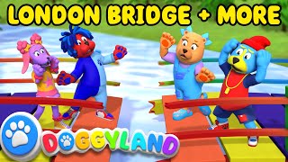 London Bridge Baby Dogg  More Kids Songs amp Nursery Rhymes  Doggyland Compilation [upl. by Luca]