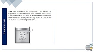 Termodinámica Yunus A Cengel Michael A BolesEjercicio 339 [upl. by Welcome193]