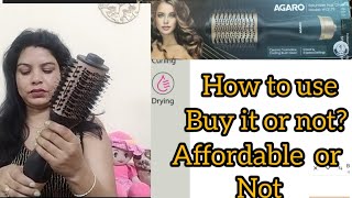 Agaro hair volumizer hair dryer brush review 3 in 1 styling hair dryer and brush review [upl. by Leirbaj352]