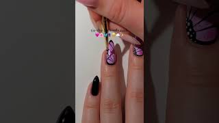 tiedye butterfly nails 🩷🦋🥹 [upl. by Ahsaelat]