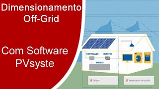 Dimensionamento OffGrid com Software PVsyst  Painéis e Baterias [upl. by Anot]