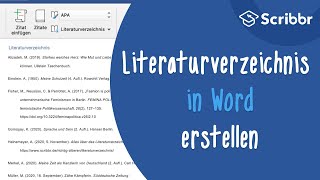 Literaturverzeichnis in Word erstellen  Scribbr 🎓 [upl. by Airdnassac]