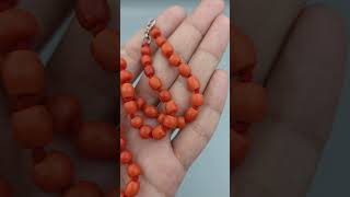 Natural CoralMarjan  Origin Italy coral gemstones gems gemstone gemstonejewelry strings [upl. by Karl602]