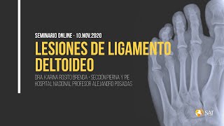 Lesiones ligamento deltoideo  Dra Brenda Rosito  Webinar Lesiones Traumáticas en Tobillo y Pie [upl. by Neila]