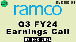 Ramco Systems Q3 FY24 Earnings Call  Ramco Systems Limited FY24 Q3 Concall [upl. by Horsey]