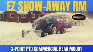 EZ SnowAway Rear Mount PTO Snowblower by Quick Attach [upl. by Camile]