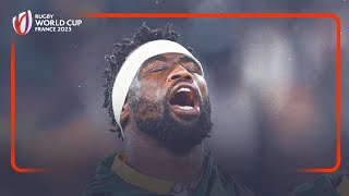 Kolisi leads Springboks in powerful Rugby World Cup 2023 final anthem [upl. by Suiravat592]