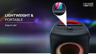 Croma 200W Party speaker  Feature video [upl. by Alyakam]