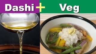 Dashi Typical Japanese home cooking with Dashi and simple vegetable [upl. by Nnylidnarb]