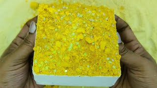 Yellowish Orange Toppings  White Block  ASMR [upl. by Ulphia]