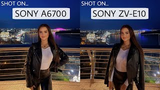 Sony A6700 Vs Sony ZVE10  Camera Test Comparison [upl. by Nlycaj]