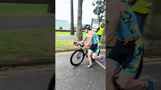 Flying through the dismount 🚀🚴‍♂️ Triathlon Multisport GreatExperiences shorts [upl. by Oscar]