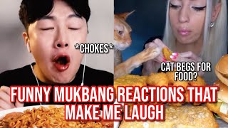 the FUNNIEST mukbang reactions that make me laugh [upl. by Taber]