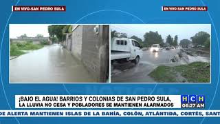 Inundaciones en la colonia Flor de Cuba de San Pedro Sula [upl. by Perrine]