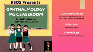 Corneal Topography  KSOS Ophthalmology PG Classroom [upl. by Silvestro296]