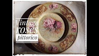 vintage roses decoupage pittorico cieniowanie tutorial [upl. by Peers]