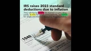 IRS Raises 2023 Standard Deduction Tax Brackets Due to Inflation [upl. by Siseneg663]