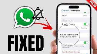 whatsapp notifications not showing iphone FIX  WhatsApp Push Notifications are Disabled [upl. by Nanda]