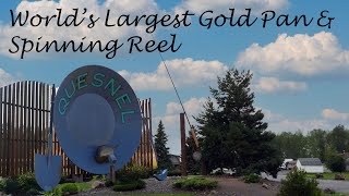 T08079 Houston Fort George amp Quesnel BC Cananda  Worlds largest Gold Pan and Spinning reel [upl. by Notyarb550]