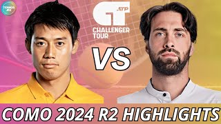 Kei Nishikori 錦織圭 vs Nikoloz Basilashvili  Como 2024 R2  Highlights [upl. by Ettelliw]