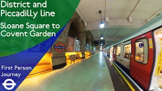 London Underground First Person Journey  Sloane Square to Covent Garden via Gloucester Road [upl. by Tomlin]