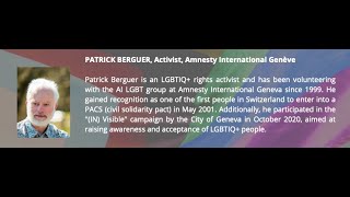 Patrick BERGUER Living Conditions of LGBTIQ People in Detention Centers and Migrant Shelters [upl. by Palestine914]