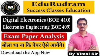 Exam Paper Analysis  DE BOE 410 amp Electronics BOE 409  AKTU Exam  By Vimal Sir [upl. by Atnim]