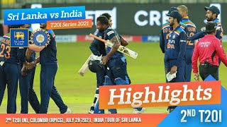 Sri Lanka seal lastover win to level series  2nd T20I Highlights  Sri Lanka vs India 2021 [upl. by Nikoletta]