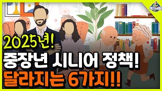 2025년 중장년 시니어 6가지 달라지는 정책 [upl. by Kerge]