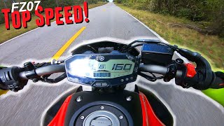 Yamaha FZ07MT07 Top Speed [upl. by Ailisec575]