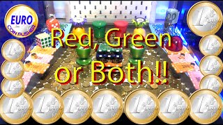 Hard to get Pots Red Green which one will I win  Euro Coin Pusher Episode 315 [upl. by Osterhus]