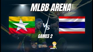 MLBB Arena Myanmar vsThailand เกมส์ Mobile legends วันที่ 140032024 เกมที่2 [upl. by Zulaledairam907]