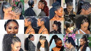 Best😱Classy SleekBraided Ponytail Hairstyles Ideas For Cute Ladies Quick Nd Easy Packing Gel Hairs [upl. by Fiedling]