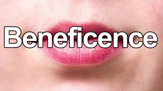 How to Pronounce Beneficence [upl. by Airdnazxela]