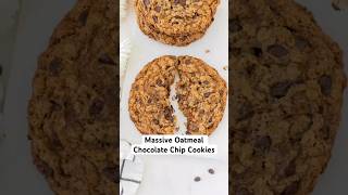 Massive Oatmeal Chocolate Chip Cookies organicingredients oatmealcookies bigcookie organicfoodie [upl. by Lladnew]