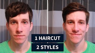 2 For 1 Mens Haircut Forward Fringe  Short Side Part [upl. by Shere]