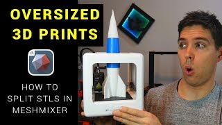 Oversized 3D printing How to split STLs in Meshmixer [upl. by Fedirko395]