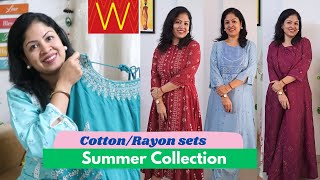 Summer Collection by W  Kurta sets  Dresses Jumpsuits  Cotton amp Rayon sets  Try on Haul [upl. by Shirley425]