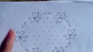 116dots beautiful rangoli designs flowers 🌼 rangoli designs for beginners rangoli dotsrangoli [upl. by Eellac]