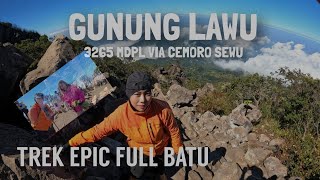 GUNUNG LAWU PENDAKIAN VIA CEMORO SEWU 2024 Jarak Hanya 7 KM Melalui Trek Epic Full Batu [upl. by Rosenquist]