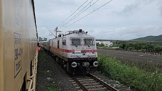 4K Last Station of Central Railways and Crossing Trivandrum Superfast Express [upl. by Modestia]