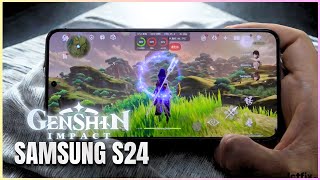 Samsung Galaxy S24 Genshin Impact Gaming test Update  Exynos 2400 120Hz Display [upl. by Dahle421]