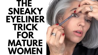 THE SNEAKY EYELINER TRICK FOR MATURE WOMEN  Nikol Johnson [upl. by Lagasse607]